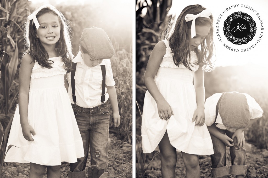 brother and sister country portraits