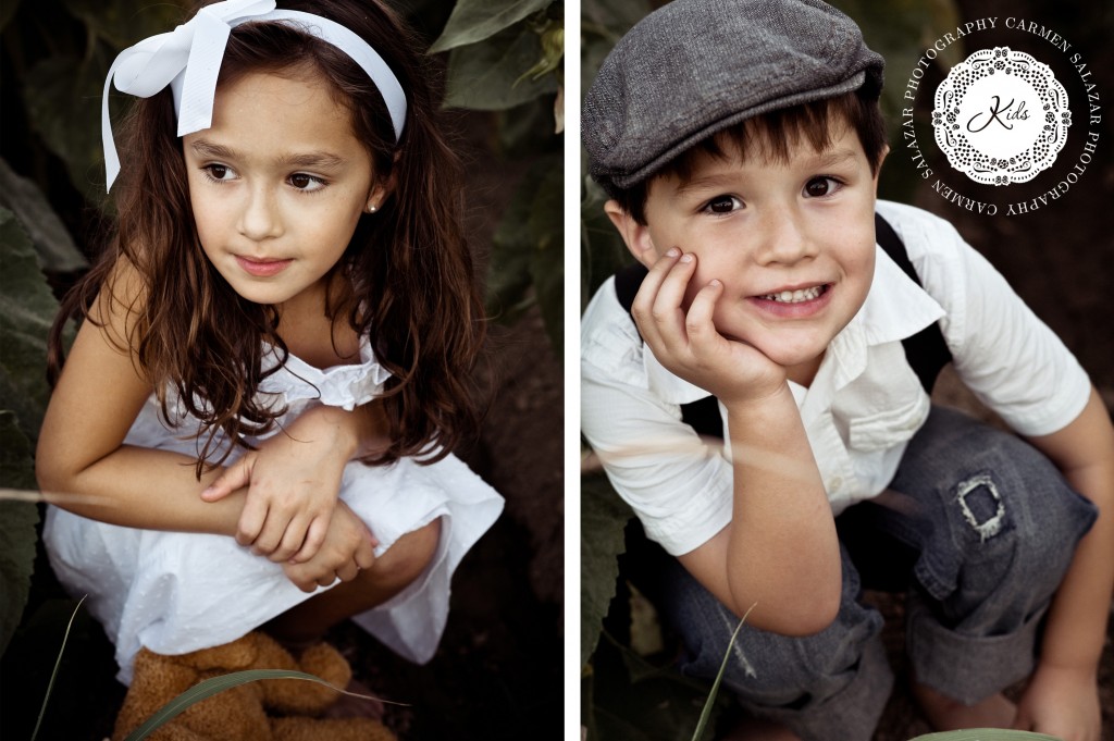 brother and sister individual portraits