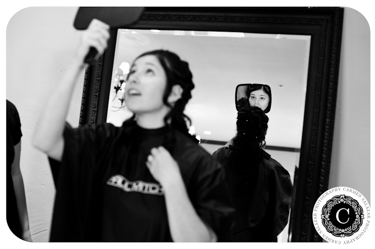 bridal hair stylist photography