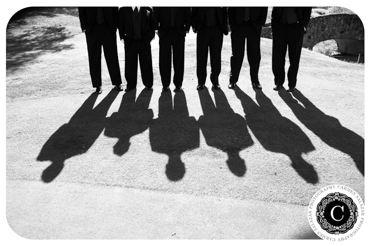 groomsmen shadow play photography