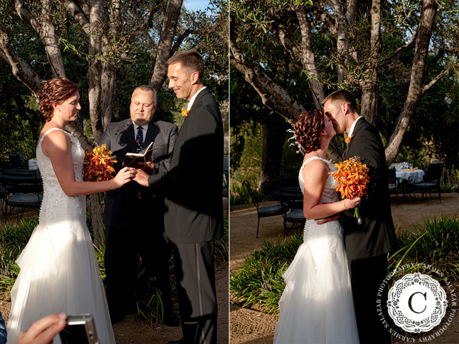 Romantic warm wedding ceremony photography