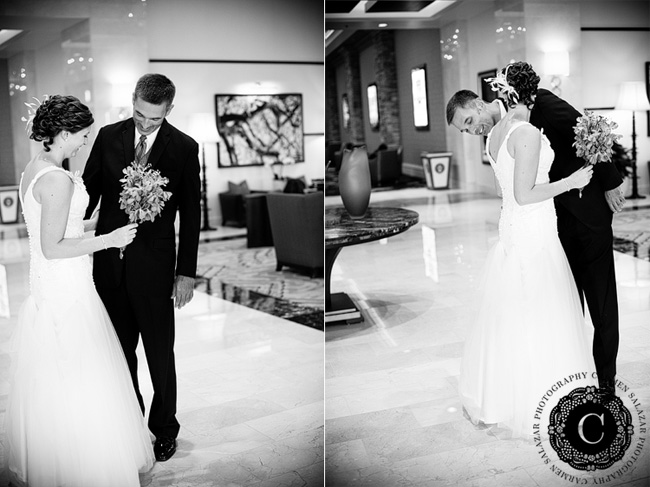 Groom loves the wedding dress photograph