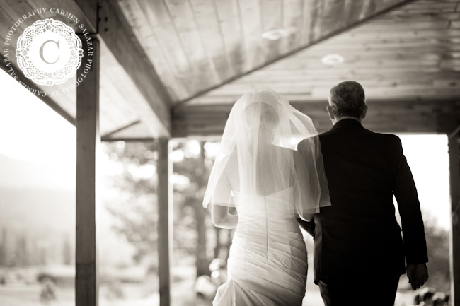 veil detail shot with father of the bride