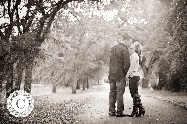 fall engagement photo
