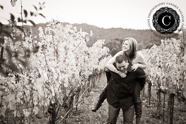 fun napa engagement photos