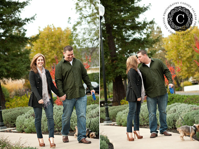 wine country engagement photos