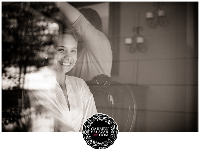 Happy bride on wedding day