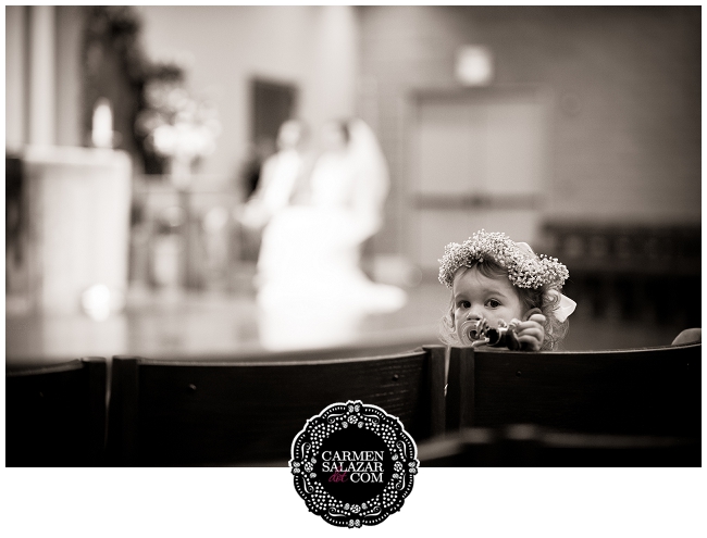 Sweet flower girl in ceremony