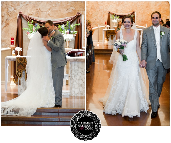 Sweet newlywed husband and wife