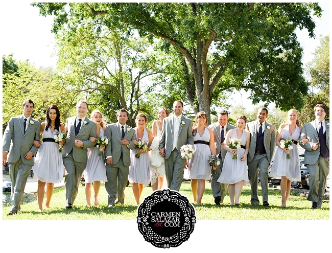 Charming matching bridal party