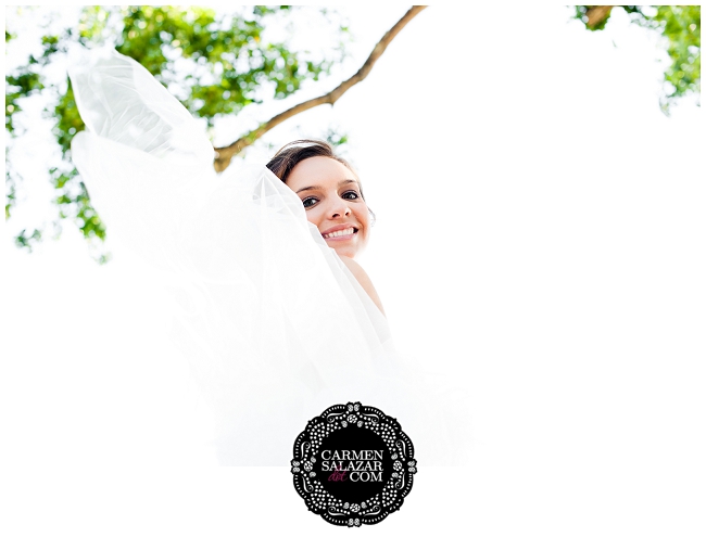 Bold bride with veil
