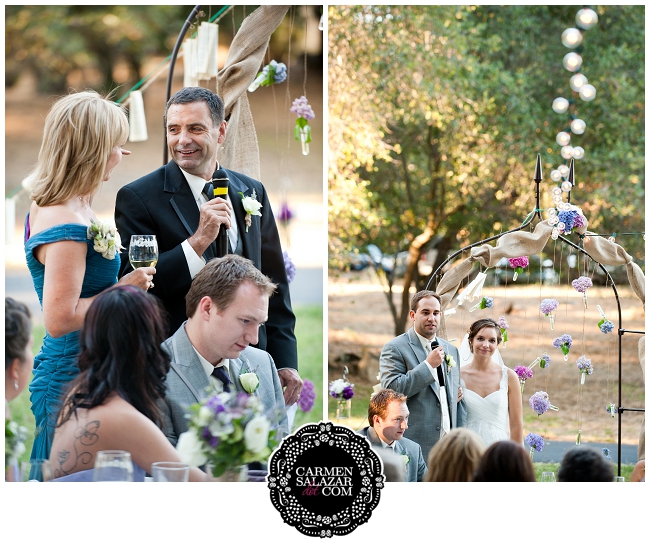 Sentimental wedding reception photography