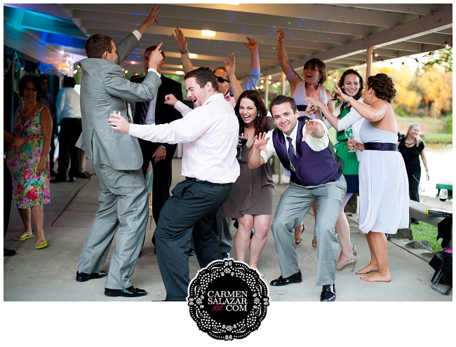 Fun reception dance floor photo