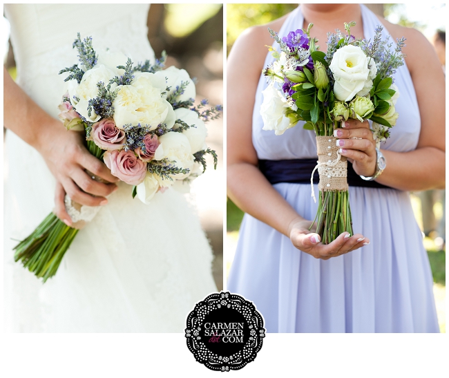 Vintage color coordinated bouquets