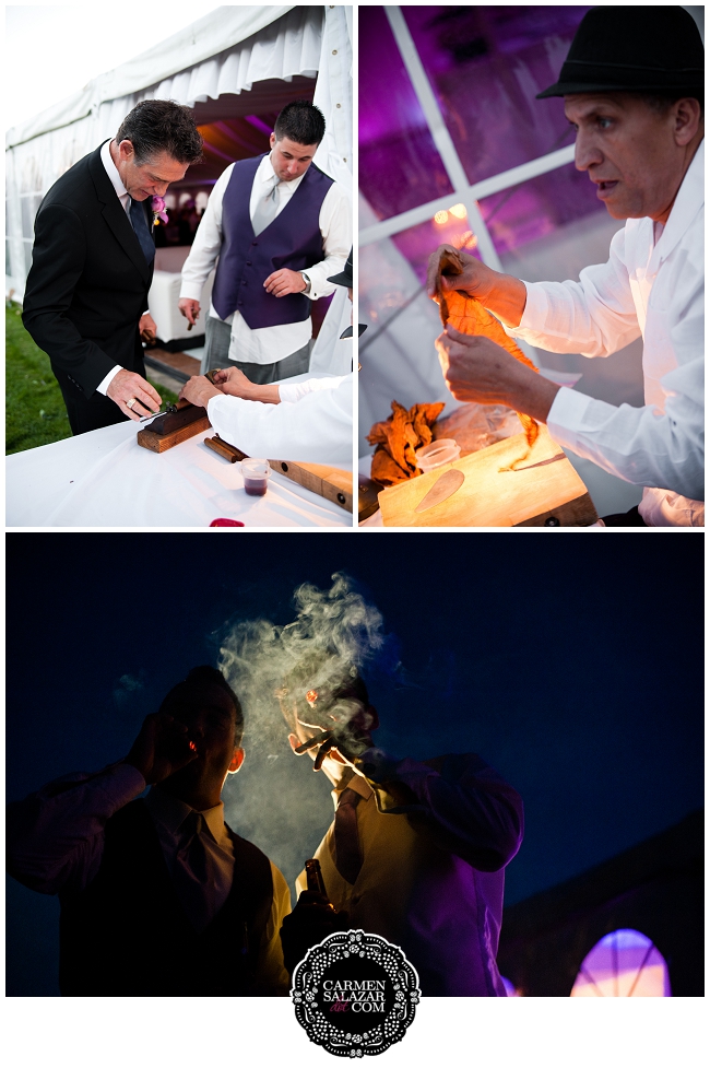 Hand-rolled cigar wedding booth