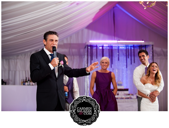 Sentimental wedding speech photography