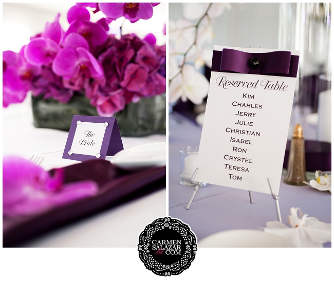 Purple wedding stationary detail