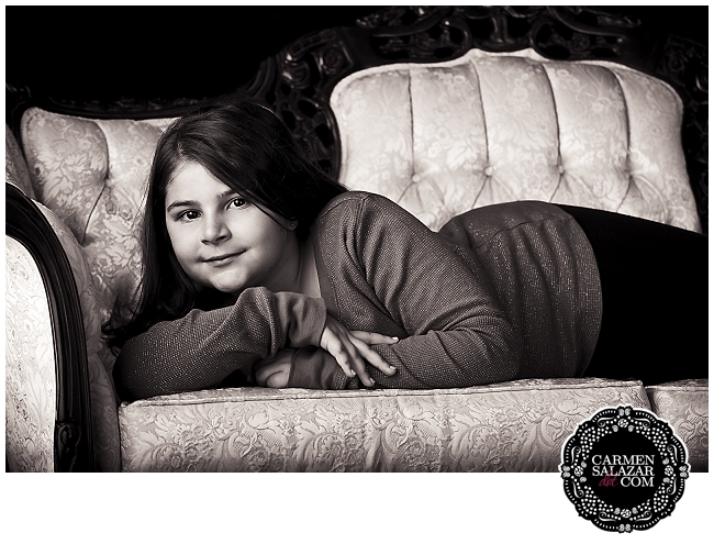 Sacramento Black and white studio portrait