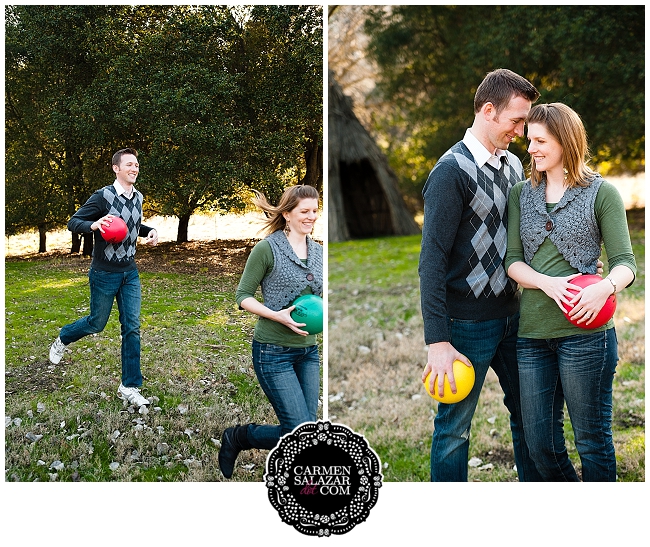 Fun outdoor engagement photos