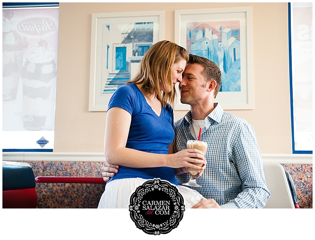 Ice cream engagement shoot