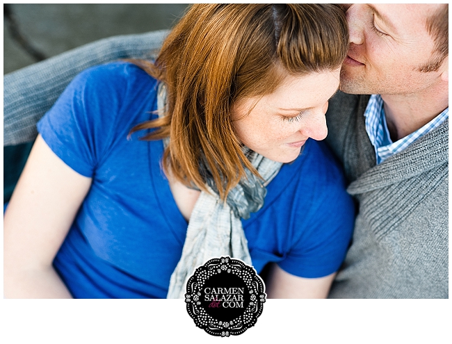 romantic outdoor engagement photo