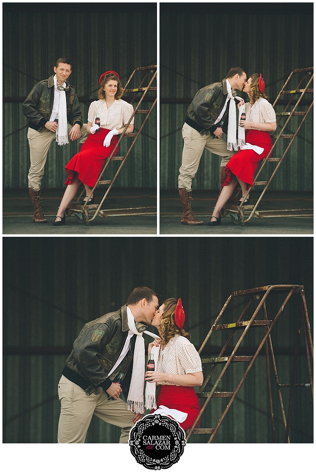 classic coke engagement session