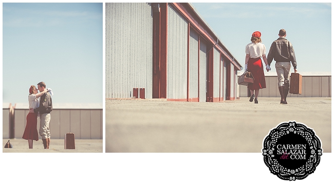 Vintage engagement session in Sacramento