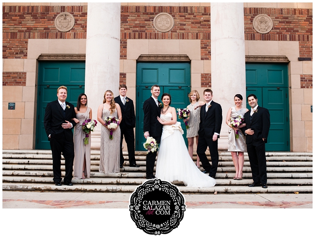 elegant bridal party portrait