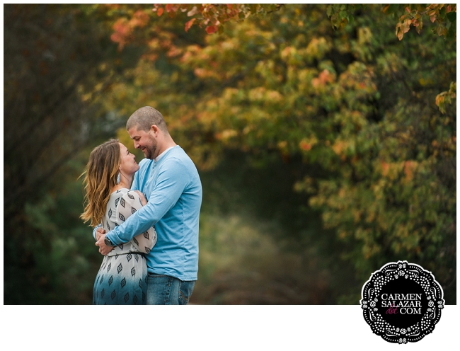 Outdoor fun engagement photos