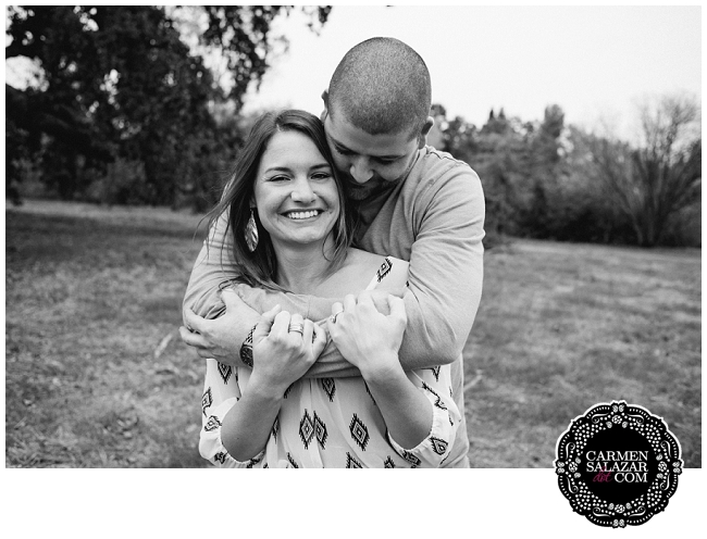 Outdoor fun engagement photos