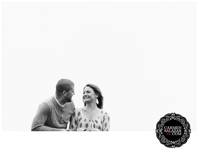 Outdoor fun engagement photos
