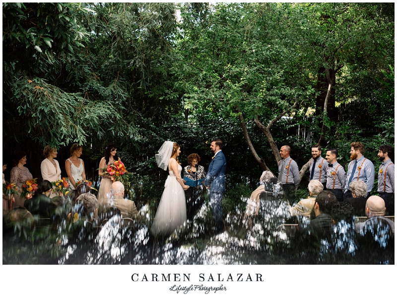 Outdoor-Art-Club-Wedding- creative wedding ceremony photo in a forest