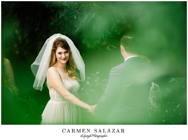Outdoor-Art-Club-Wedding- creative ceremony photo of bride