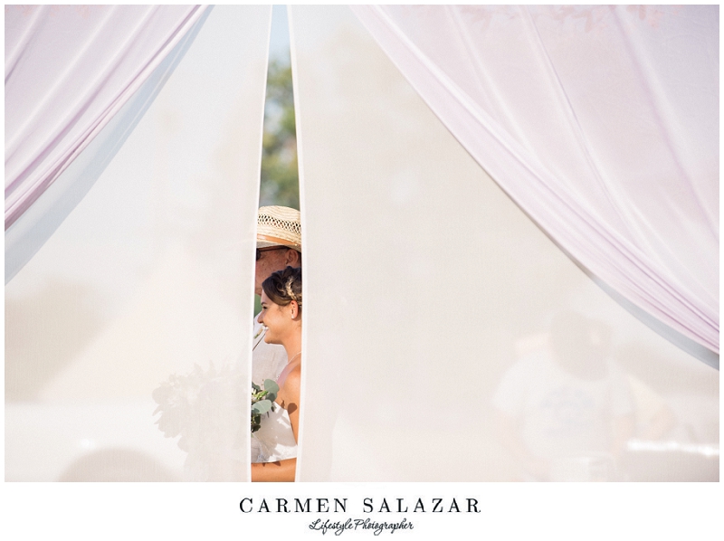 Creative father of the bride photo at a Sacramento Outdoor Wedding