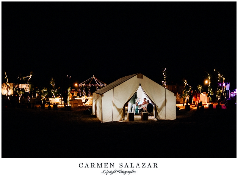 Shelter and Co tents for a lounge at a Sacramento Outdoor Wedding