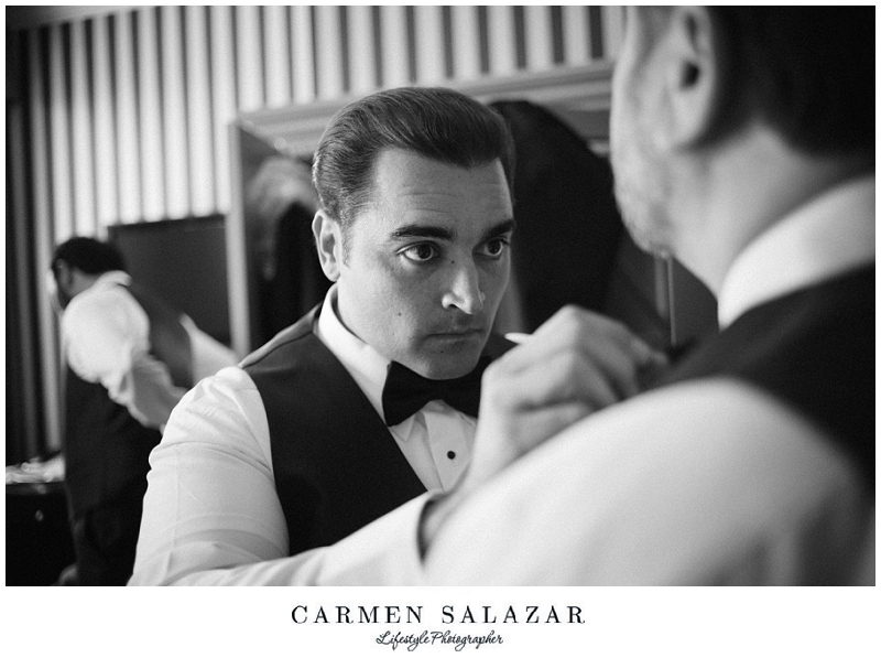 groom in a bowtie at a Sacramento Wedding groom in a bowtie at a Sacramento wedding