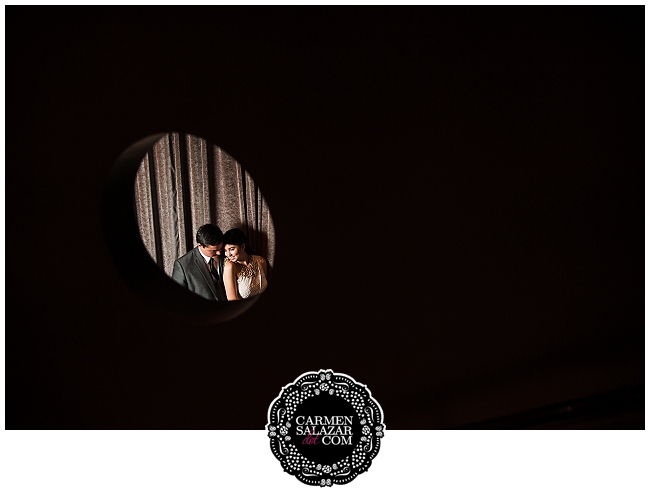 intimate urban wedding portrait