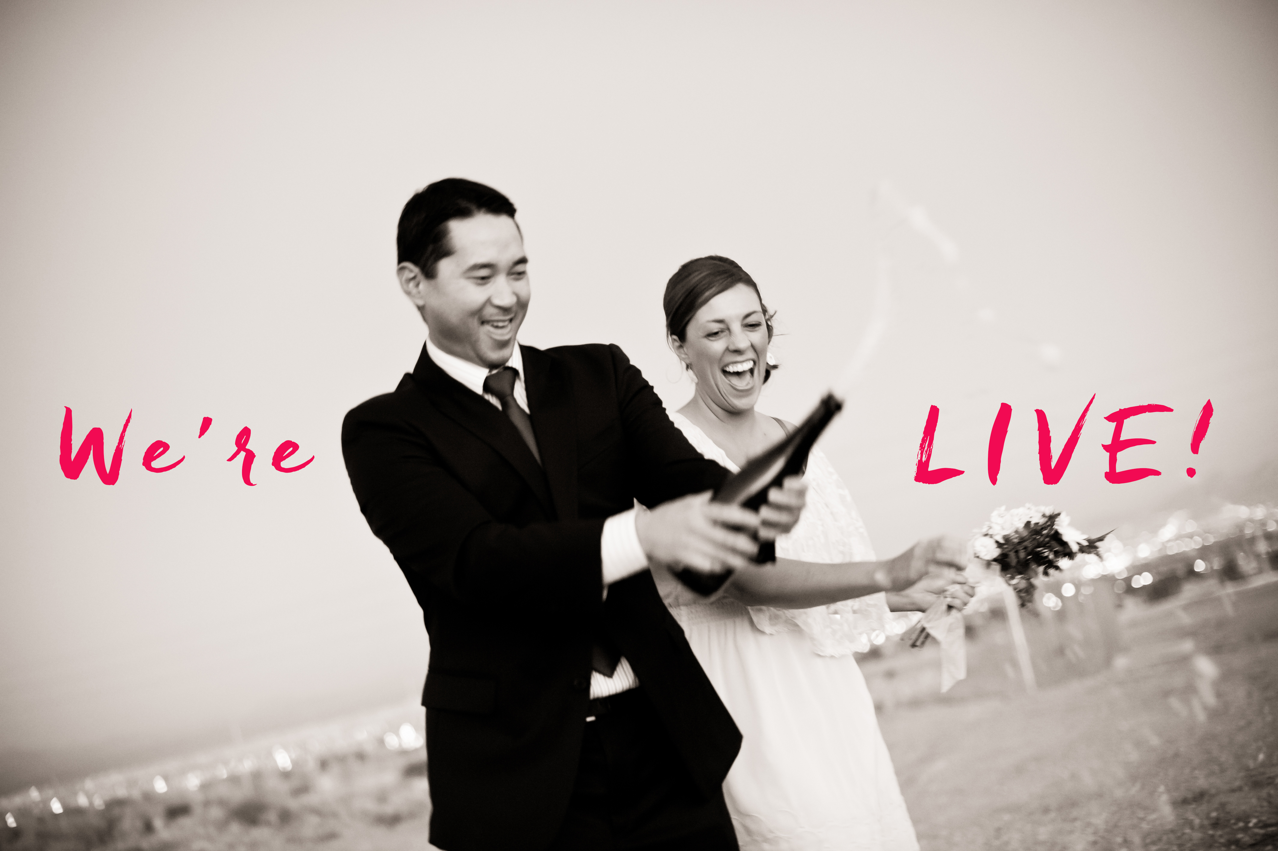 happy couple eloping in Las Vegas
