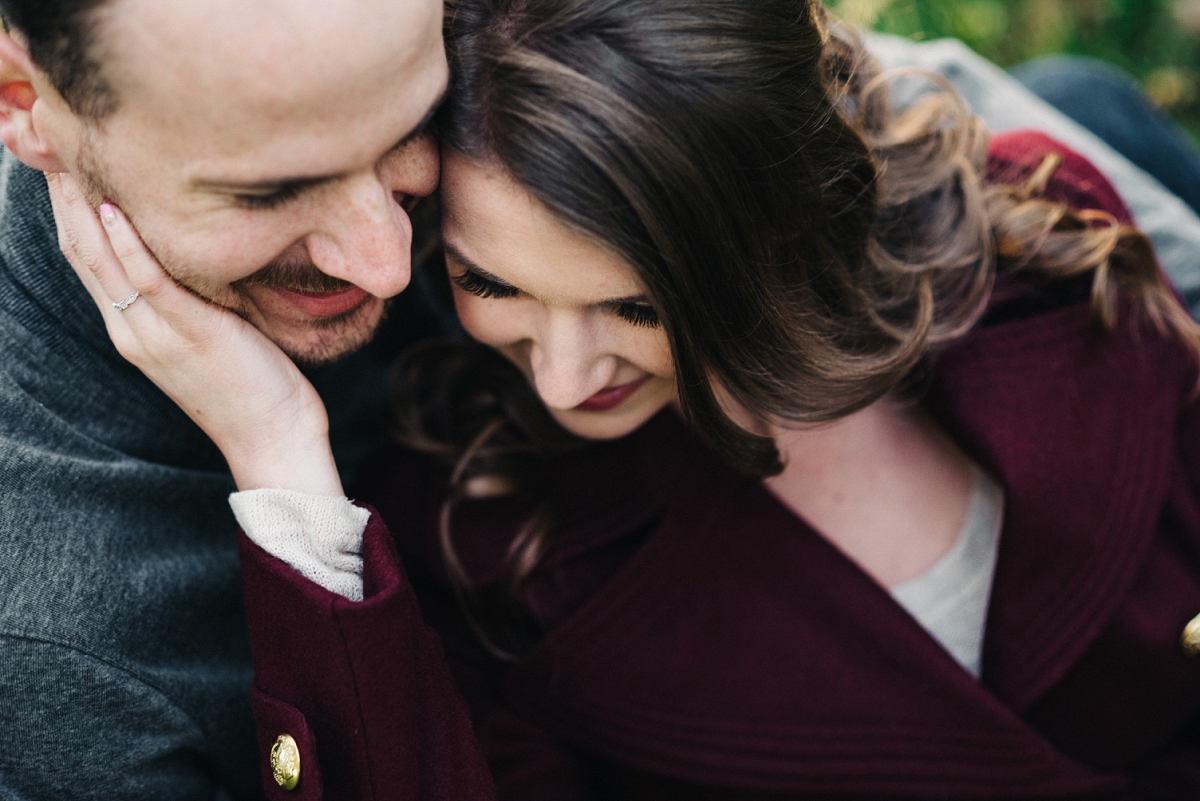 Sacramento fall American River engagement session