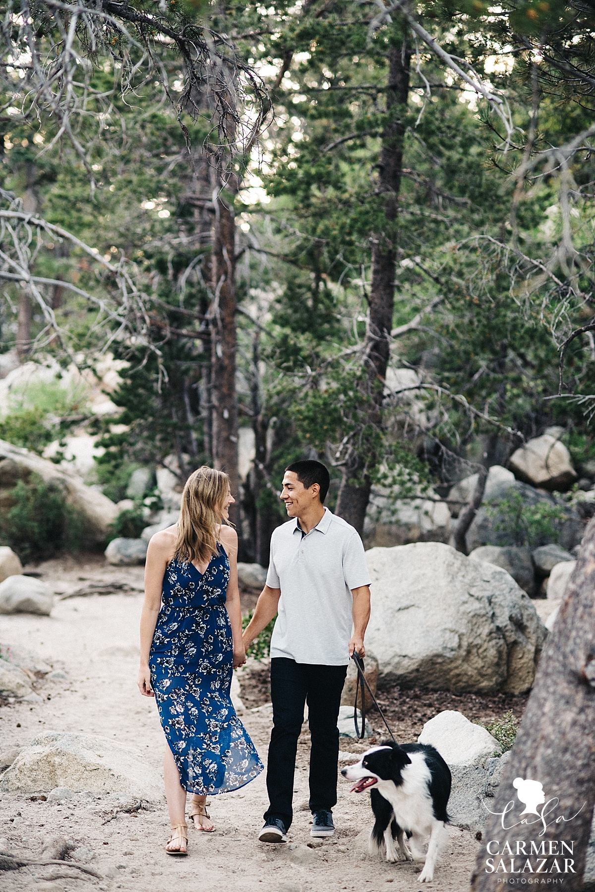 Adventurous Lake Tahoe couple with pet dog - Carmen Salazar Adventurous Lake Tahoe couple with pet dog - Carmen Salazar