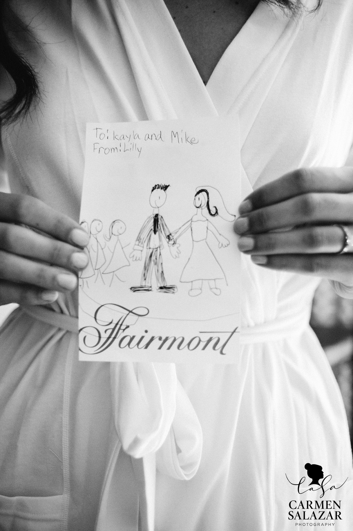 Adorable wedding day note from niece - Carmen Salazar Adorable wedding day note from niece - Carmen Salazar