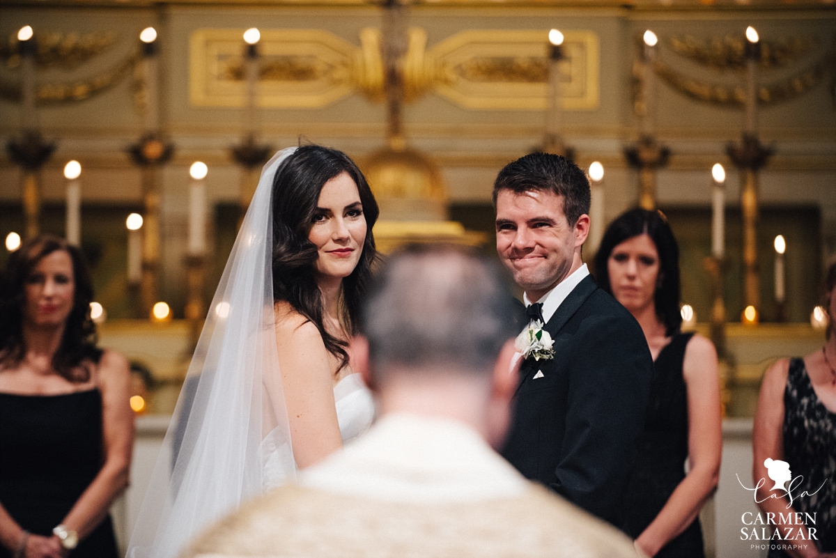Sentimental moment with wedding priest - Carmen Salazar Sentimental moment with wedding priest - Carmen Salazar