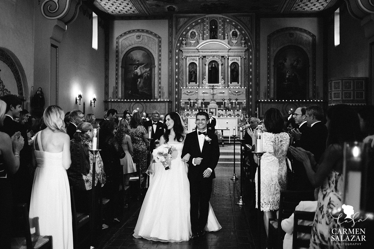 Grand exit at Catholic mission wedding ceremony - Carmen Salazar Grand exit at Catholic mission wedding ceremony - Carmen Salazar