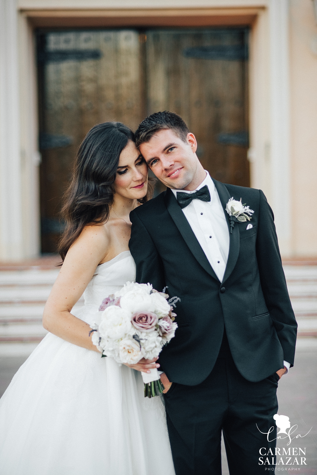 Bride and groom at Santa Clara wedding - Carmen Salazar Bride and groom at Santa Clara wedding - Carmen Salazar