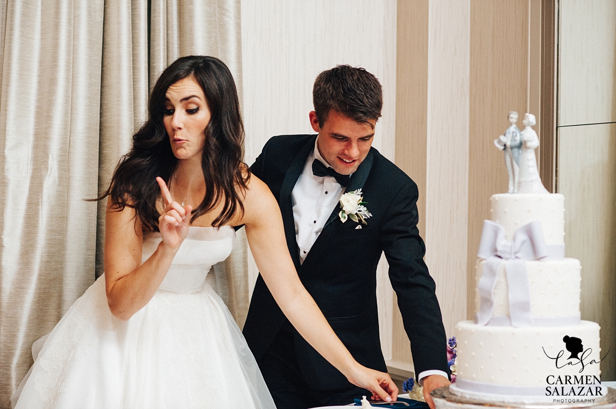 Bride telling flower girls to wait for cake - Carmen Salazar Bride telling flower girls to wait for cake - Carmen Salazar