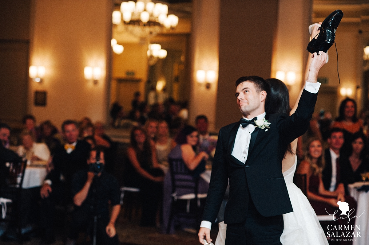 Wedding shoe game at Westin San Jose - Carmen Salazar Wedding shoe game at Westin San Jose - Carmen Salazar