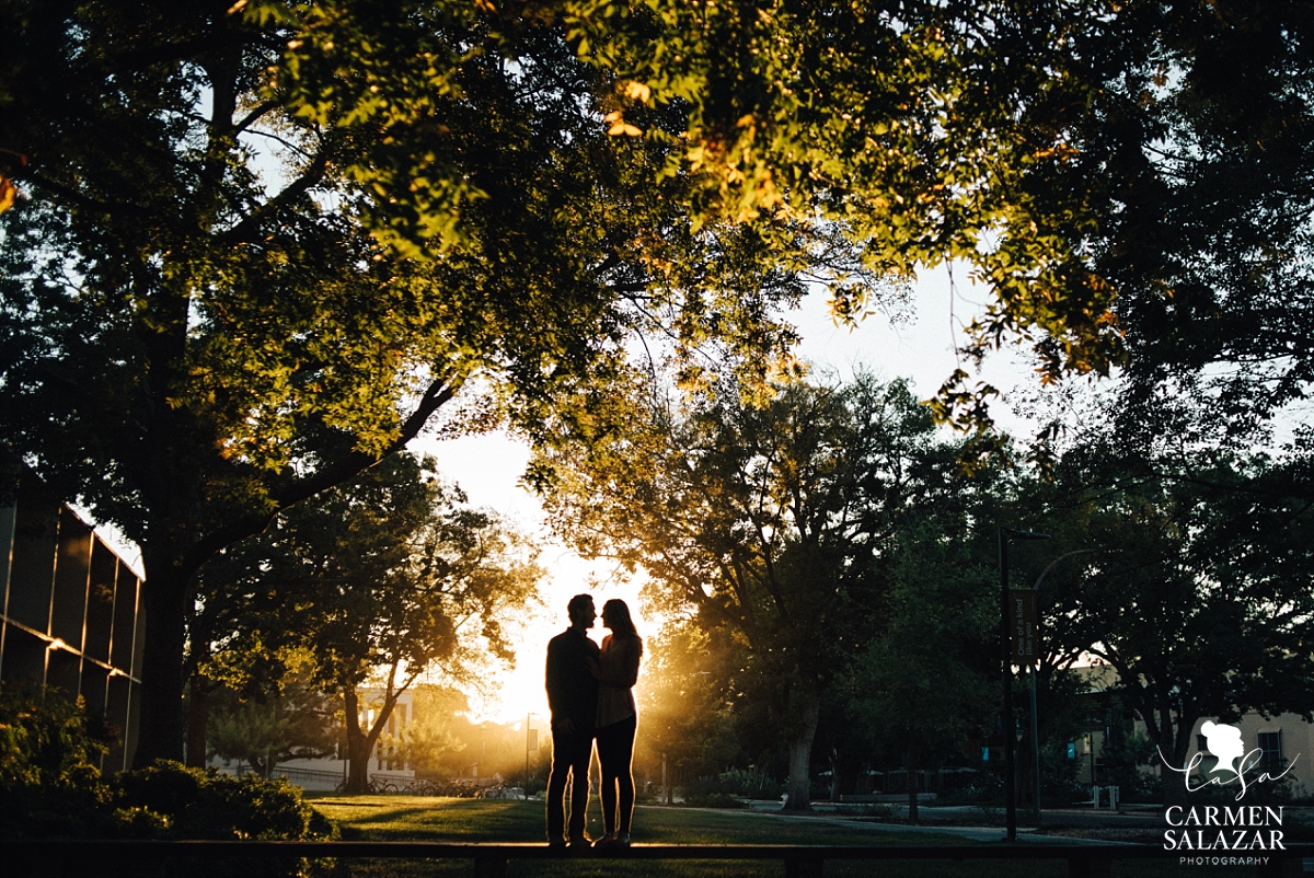 Sunburst Silhouette Engagement Photography - Carmen Salazar Sunburst Silhouette Engagement Photography - Carmen Salazar