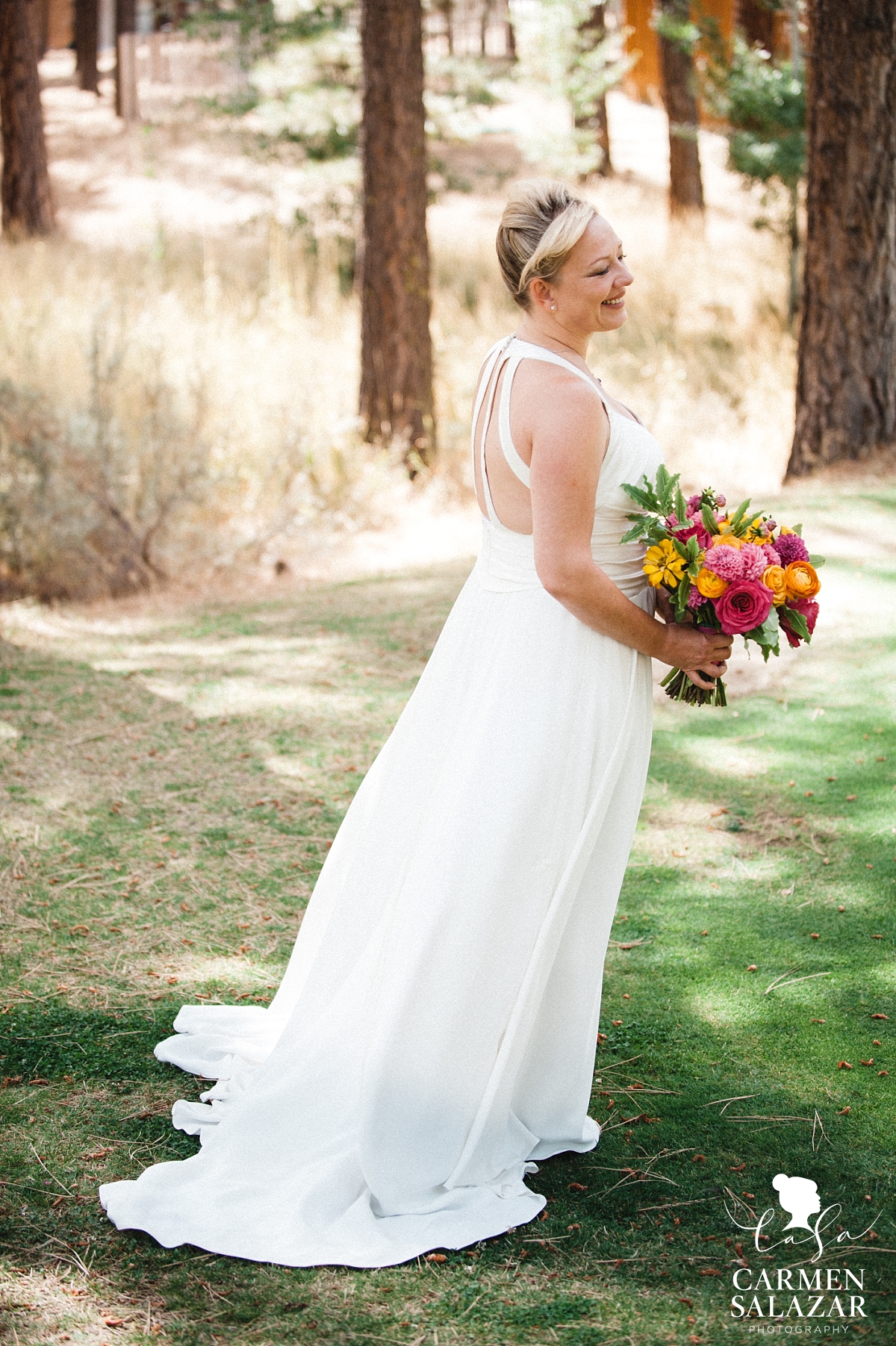 flowy custom designed wedding gown - Carmen Salazar flowy custom designed wedding gown - Carmen Salazar