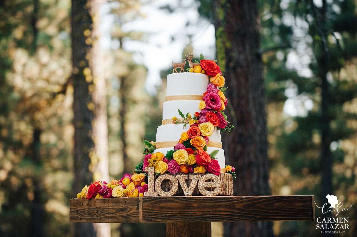 Colorful hipster wedding cake design with deer - Carmen Salazar Colorful hipster wedding cake design with deer - Carmen Salazar