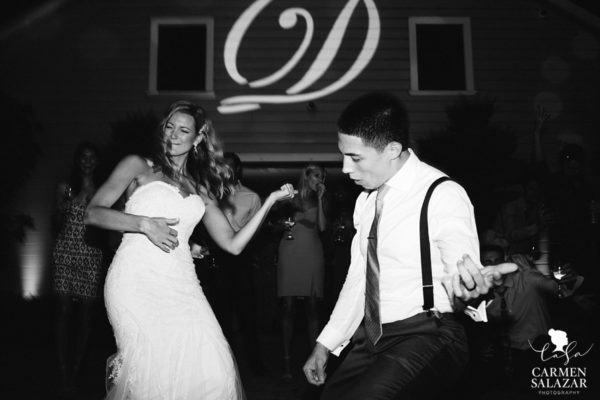 Air guitar and epic sunsets make for wedding reception success!